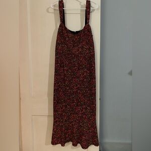 Hutch Anthropologie brand sleeveless dress 1XL black with small floral design